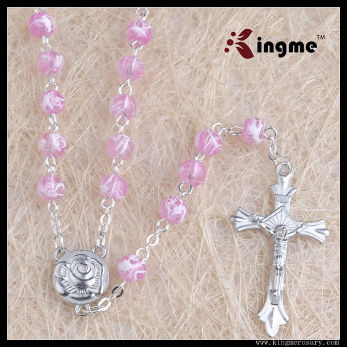 ,galss beads rosary